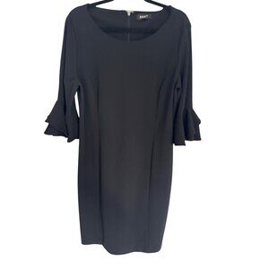 NWOT DKNY Size 14 Black Bell Sleeve Dress